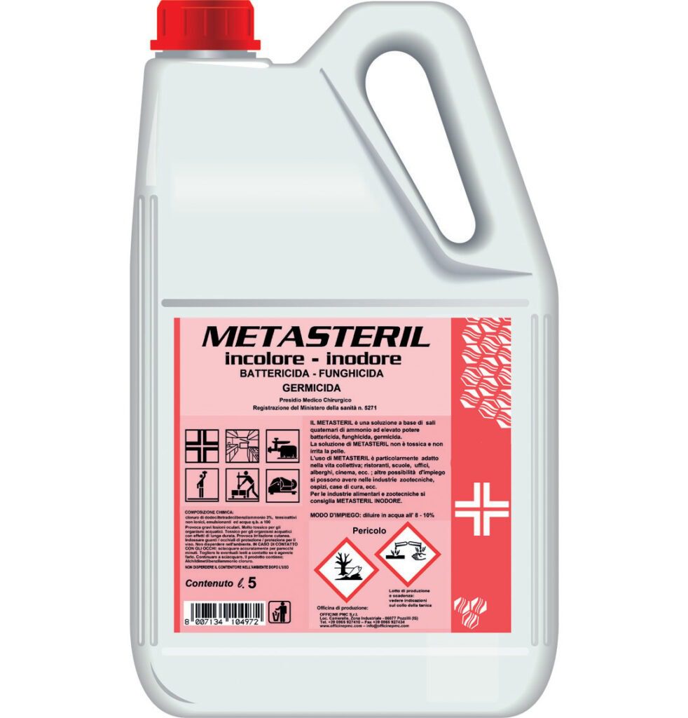 Inodore Metasteril lt.5 Inodore -Disinfettante P.M.C.