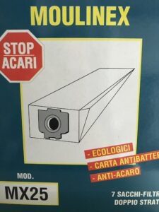 Sacchetti carta MOULINEX Fidelio ADS/DS cf. 7 pz