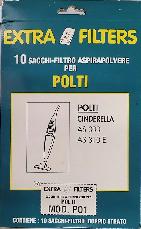 Sacchetti carta POLTI Cinderella AS300/AS310E cf. 10 pz
