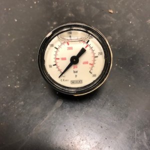 Manometro idropulitrice 0-300 bar con attacco M-1/8"