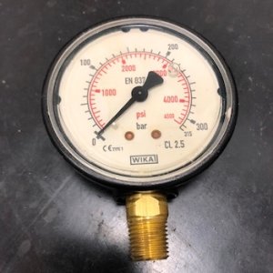 Manometro idropulitrice 0-315 bar con attacco M-1/4" Radiale